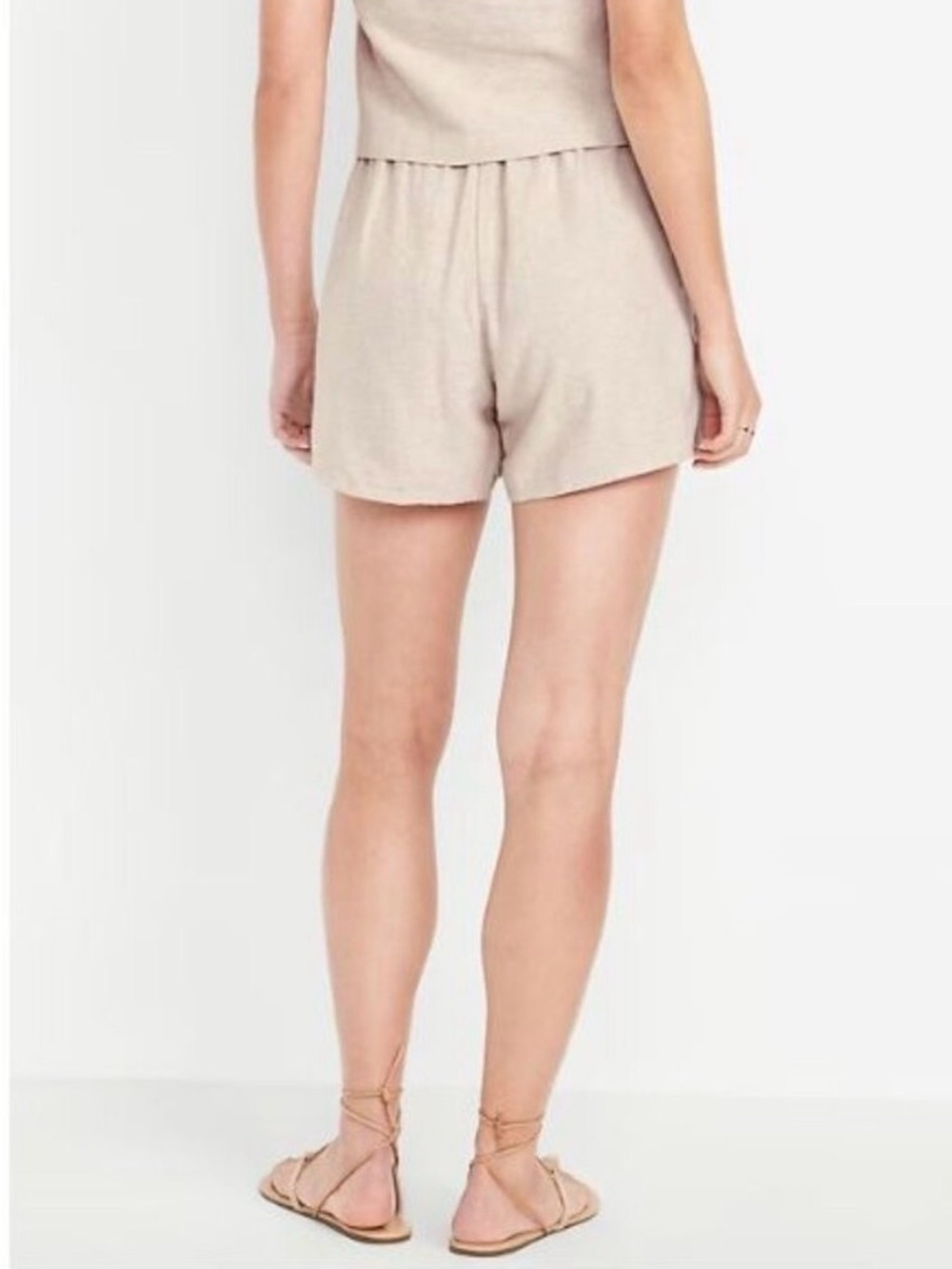 Old Navy Beige Linen-Blend Mini-Skort - Picture 6 of 6